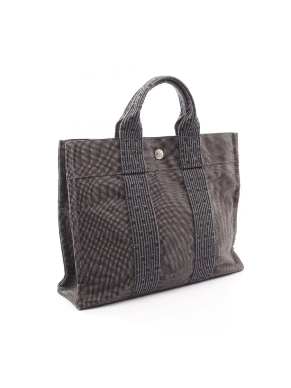 Hermes Tote Her Line PM Gray Canvas